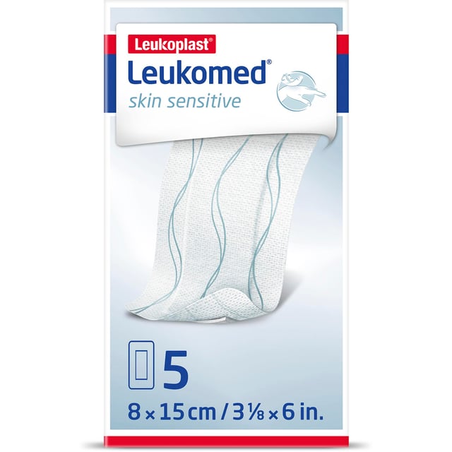 Leukoplast Leukomed Skin Sensitive L 5 st 8x15 cm | Sår, bett & stick - Sår - Förband | Apoteka