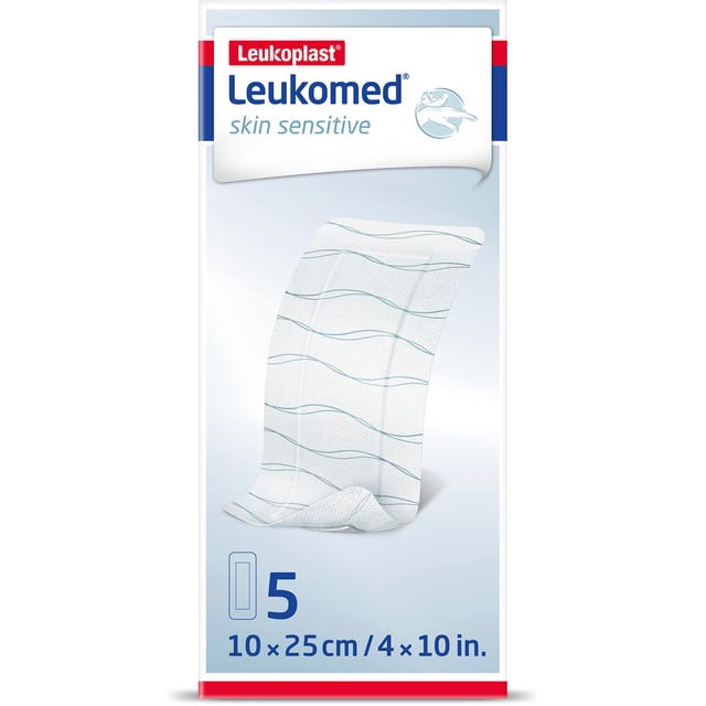 Leukoplast Leukomed Skin Sensitive XL 5 st 10x25 cm | Sår, bett & stick - Sår - Förband | Apoteka