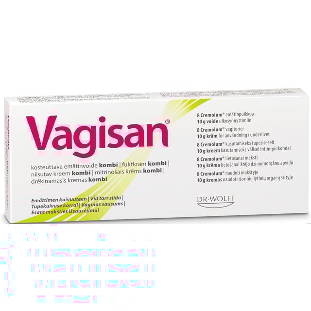 Vagisan Fuktkräm Kombi vaginal 8 st | Intimvård - Intimhygien - Intimkräm,Intimvård - Underlivsbesvär - Klåda & sveda i underlivet,Intimvård - Underlivsbesvär - Torra slemhinnor,Intimvård - Underlivsbesvär - Obalans i underlivet | Apoteka