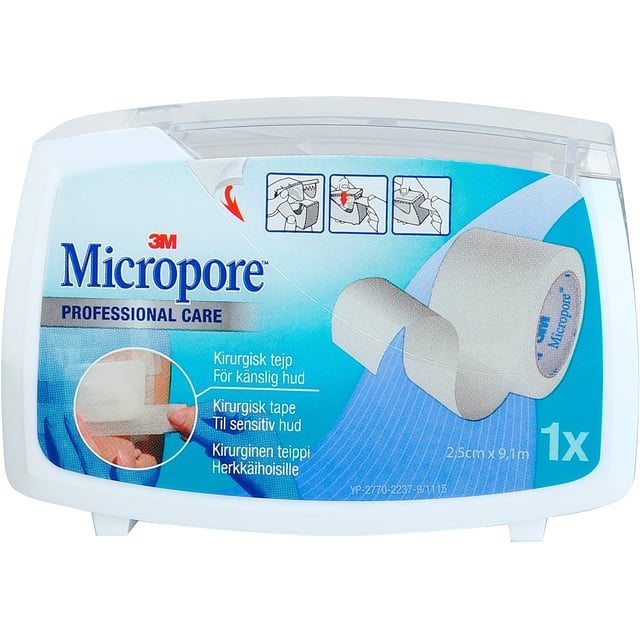 Micropore Kirurgisk Tejp Vit 9,14 x 2,5 cm | Sår, bett & stick - Sår - Kirurgtejp | Apoteka