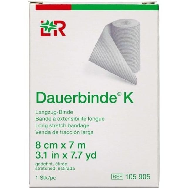 Dauerbinda K 8 cm x 7 m | Träning - Sportskador & skydd - Sporttejp,Sår, bett & stick - Sår - Bandage | Apoteka
