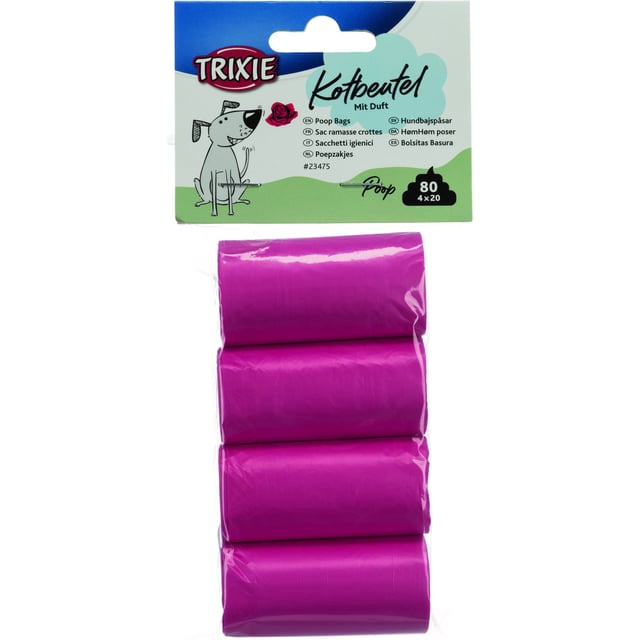 TRIXIE Bajspåsar Doft Rosa 4 x 20 st