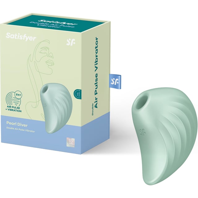 Satisfyer Pearl Diver Mint Lufttrycksvibrator 1 st | Sex & lust - Sexleksaker - Lufttrycksvibrator | Apoteka