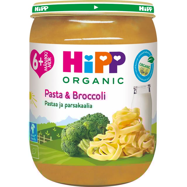 Hipp Pasta och Broccoli 6+ månader 190g | Baby, barn & förälder - Barnmat - Barnmat måltid | Apoteka