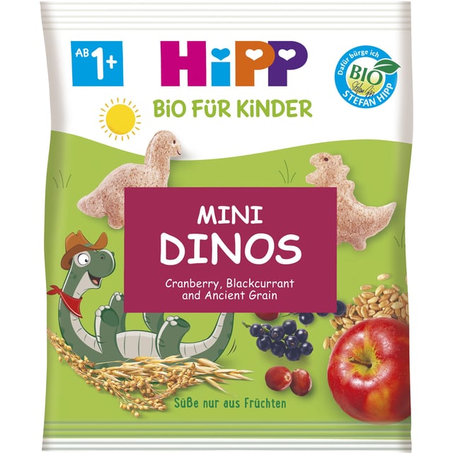 Hipp Mini Dinos 1-3 år 30g | Mat & dryck - Skafferi - Kakor & kex,Baby, barn & förälder - Barnmat - Barnmat mellanmål | Apoteka