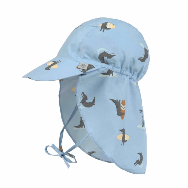 Lässig Solhatt Med Nackskydd Crocodile Sky Blue 12–18 mån | Baby, barn & förälder - Solskydd för barn - UV-kläder för barn - UV-hatt | Apoteka
