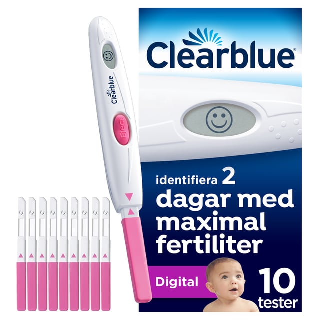 Clearblue Digitalt Ägglossningstest 1 Hållare & 10 tester | Sex & lust - Självtester - Ägglossningstest,Graviditet - Ägglossningstest,Hjälpmedel & säkerhet - Självtester | Apoteka