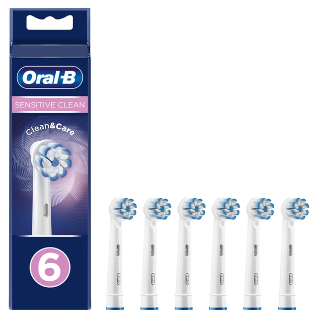 Oral-B Sensitive Clean Tandborsthuvud 6 st | Munvård - Tandborste - Tandborsthuvud | Apoteka