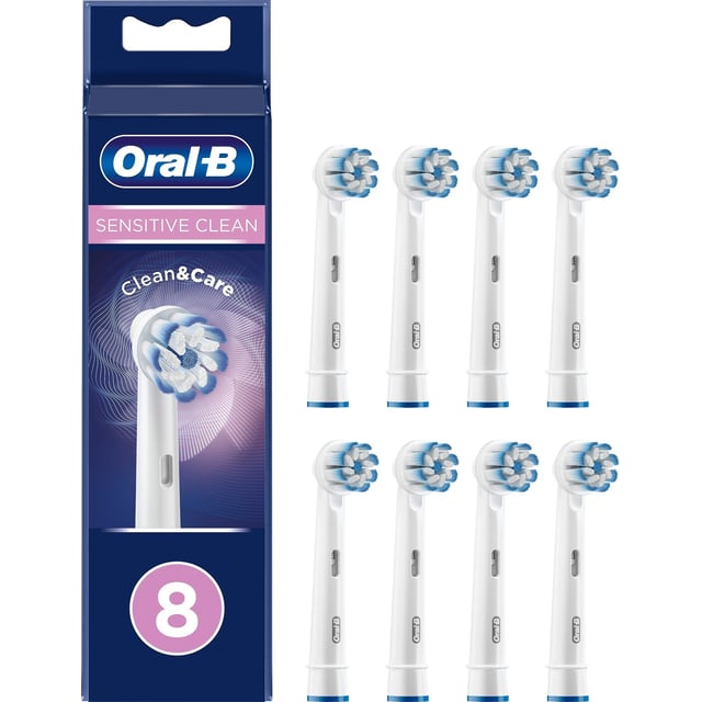 Oral-B Sensitive Clean Tandborsthuvuden 8-pack | Munvård - Tandborste - Tandborsthuvud | Apoteka