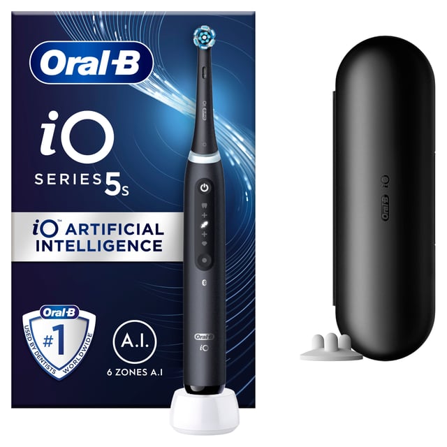 Oral-B iO 5S Black Eltandborste Designed By Braun 1 st | Munvård - Tandborste - Eltandborste | Apoteka