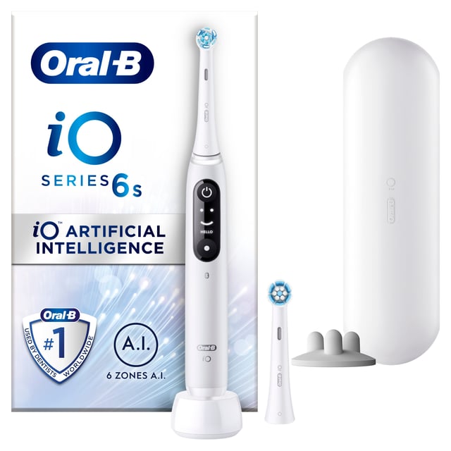 Oral-B iO 6S White Eltandborste Designed By Braun 1 st | Munvård - Tandborste - Eltandborste | Apoteka
