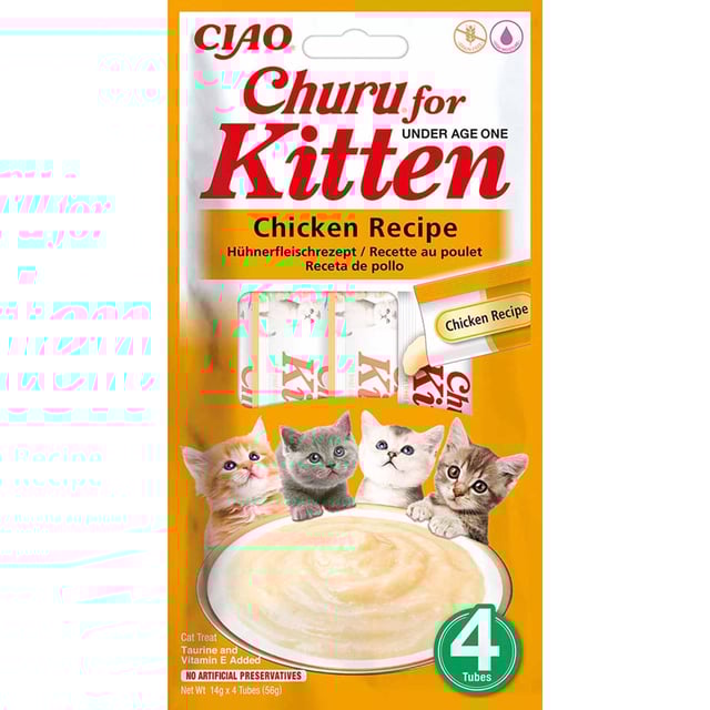 Churu Kitten Chicken 4 st under age 1 | Djur - Djurgodis - Kattgodis & kattgräs,Djur - Djurtillbehör - Tillbehör för hund & katt | Apoteka
