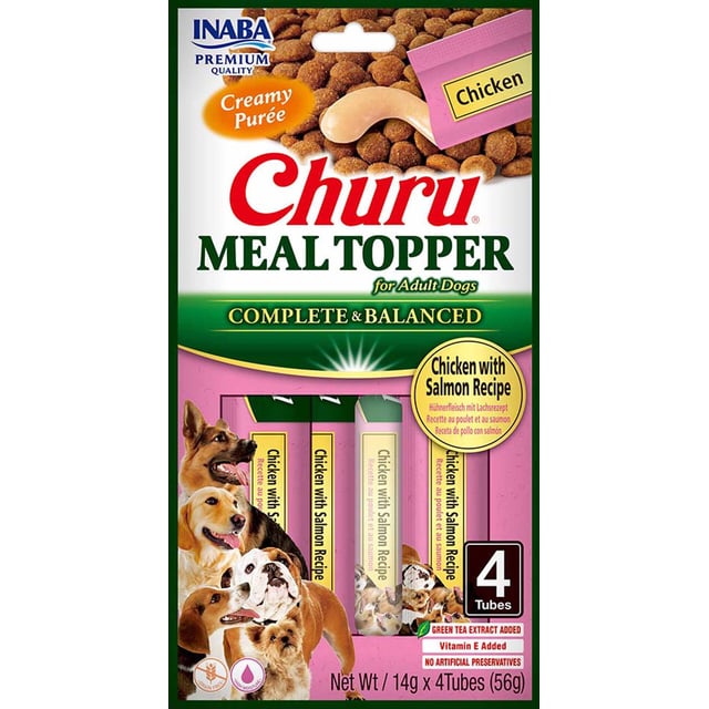 Churu Dog Meal Topper Chicken/Salmon 4 st | Djur - Djurfoder & tillskott - Foder & fodertillskott,Djur - Djurgodis - Hundgodis | Apoteka