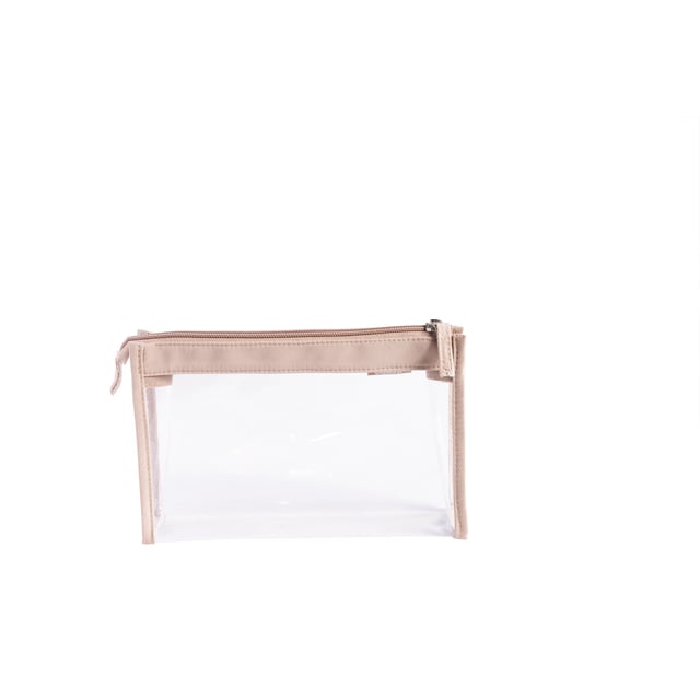 Cailap sminkväska genomskinlig/beige
