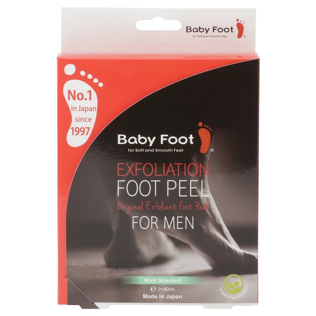 Baby Foot Men´s Exfoliation Foot Peel 2x40 ml | Hudvård - Händer & fötter - Fotvård - Fotmask,Hudvård - Händer & fötter - Fotvård - Fotskrubb,Hudvård - Händer & fötter - Fotvård - Förhårdnader & sprickor | Apoteka