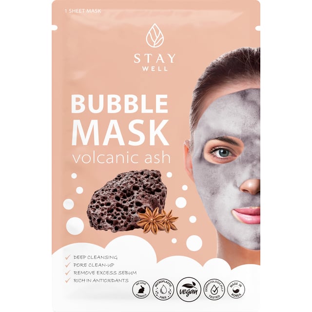 STAY Well Deep Cleansing Bubble Mask Volcanic 1 st | Hudvård - Ansiktsvård - Ansiktsmask - Sheet mask | Apoteka