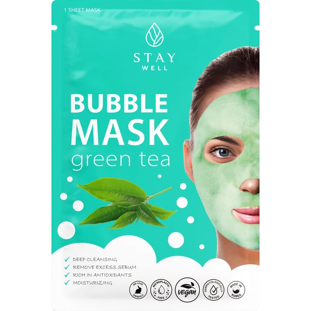 STAY Well Deep Cleansing Bubble Mask Green Tea 1 st | Hudvård - Ansiktsvård - Ansiktsmask - Sheet mask | Apoteka