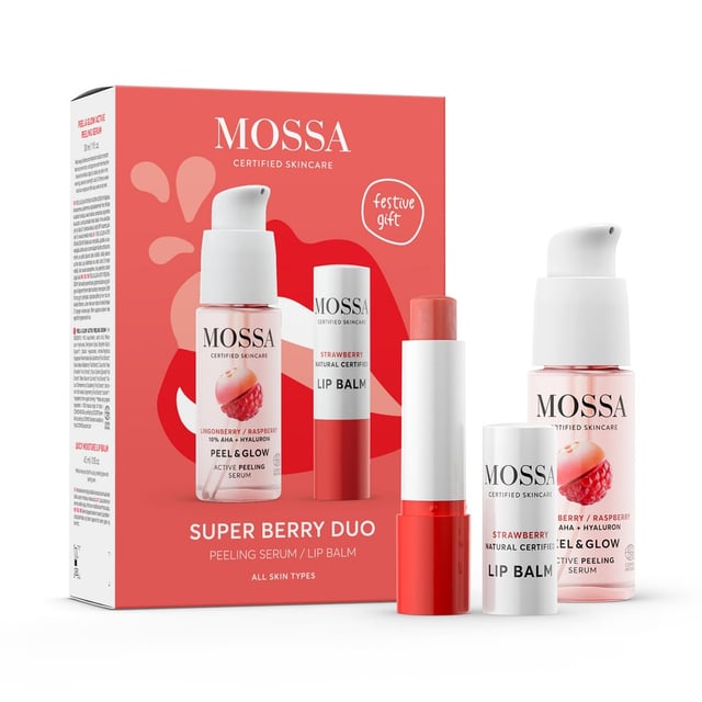 MOSSA Super Berry Duo Set | Hudvård - Ansiktsvård - Ansiktsexfoliering,Hudvård - Ansiktsvård - Läppbalsam & läppskrubb | Apoteka
