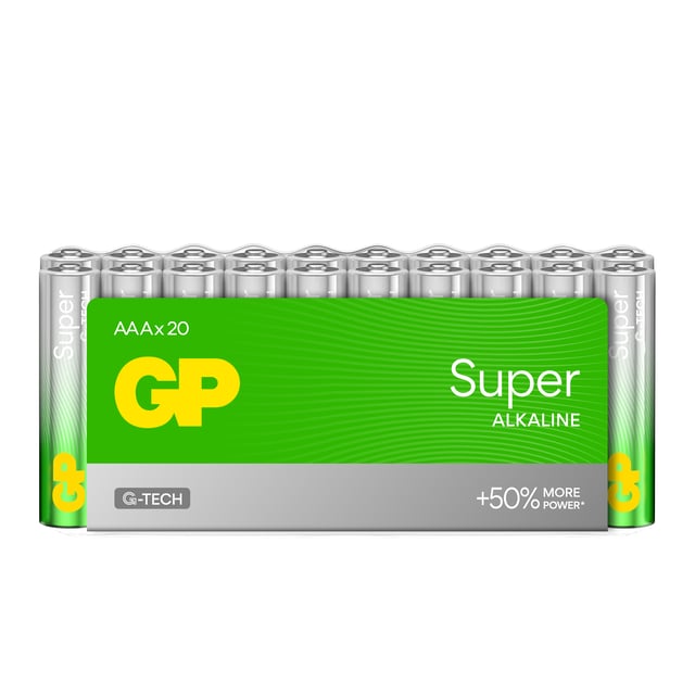 GP Super Alkaline 24A-S20 LR03 AAA Batterier 20 st | Hjälpmedel & säkerhet - Batterier | Apoteka