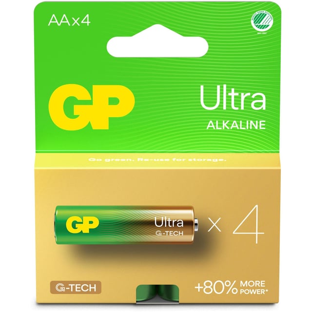 GP Batteries Ultra Alkaline AA LR6 Svanenmärkt 4 st | Hjälpmedel & säkerhet - Batterier | Apoteka