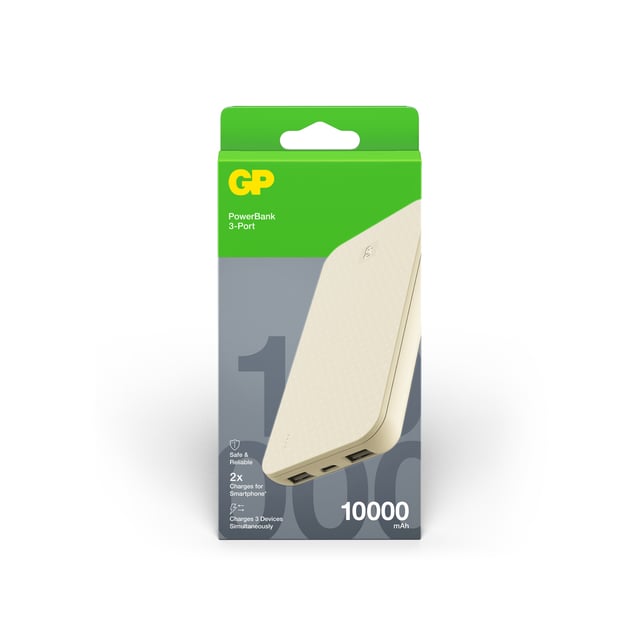 GP Powerbank Plus 10000mAh Cream | Hjälpmedel & säkerhet - Praktiska hjälpmedel | Apoteka
