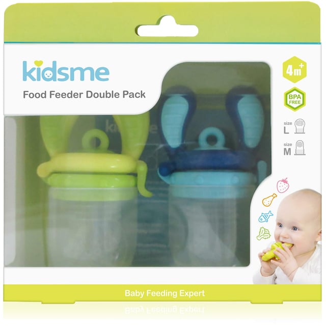 Kidsme FoodFeeder Double Pack 4m+ & 6m+ 2 st | Baby, barn & förälder - Mata - Smaknappar | Apoteka