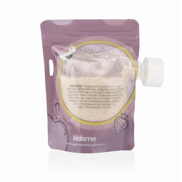 Kidsme Reuseable Food Pouch 180 ml 4 st