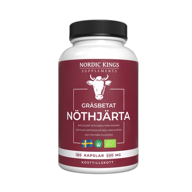 Nordic Kings Gräsbetad Nöthjärta EKO 180 kapslar | Vitaminer & kosttillskott - Animalier | Apoteka