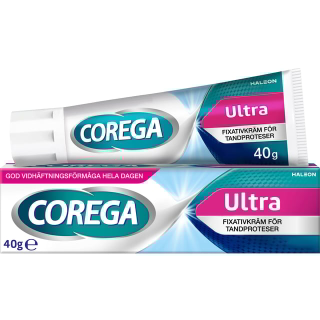 Corega Ultra Cream Fixativkräm Tandproteser 40 g