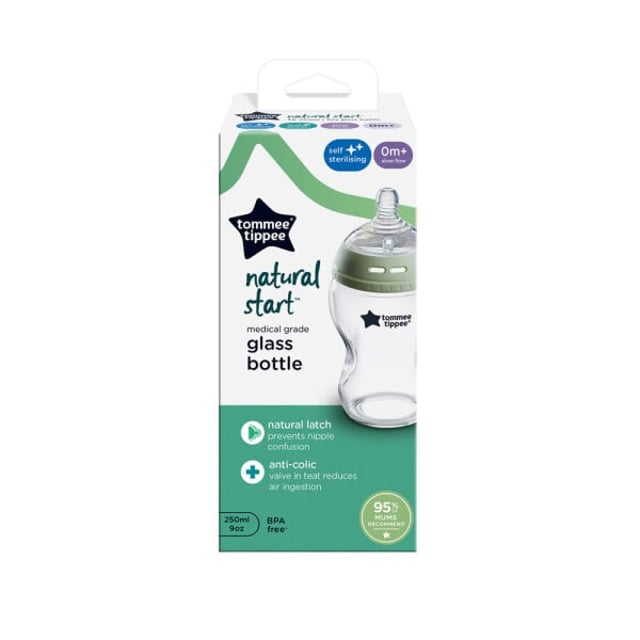 Tommee Tippee Natural Start Glasflaska 250 ml | Baby, barn & förälder - Mata - Nappflaskor för nyfödda,Baby, barn & förälder - Mata - Nappflaskor & vällingflaskor | Apoteka