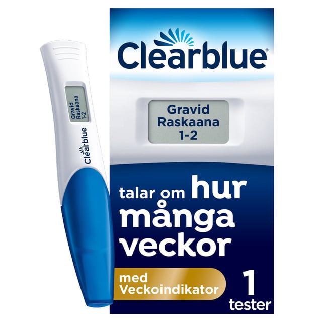 Clearblue Graviditetstest med veckoindikator 1 st | Sex & lust - Självtester - Graviditetstest,Graviditet - Graviditetstest,Hjälpmedel & säkerhet - Självtester | Apoteka