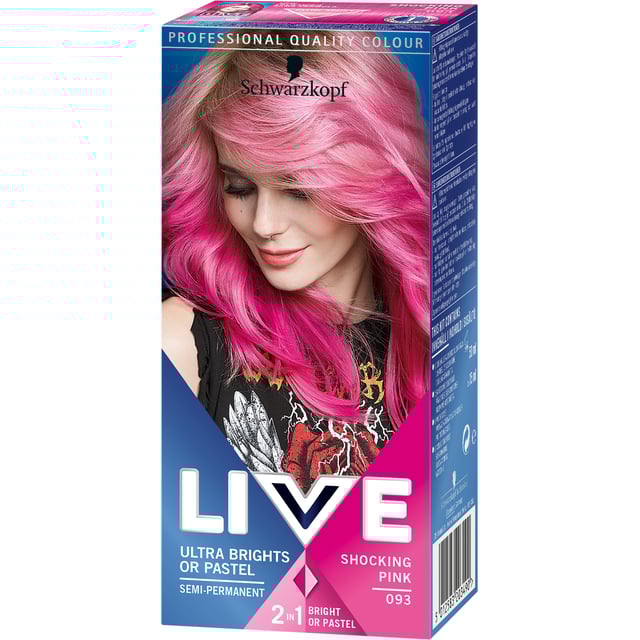 Schwarzkopf LIVE Ultra Bright Or Pastell 093 Shocking Pink | Hårvård - Hårfärg - Toning | Apoteka