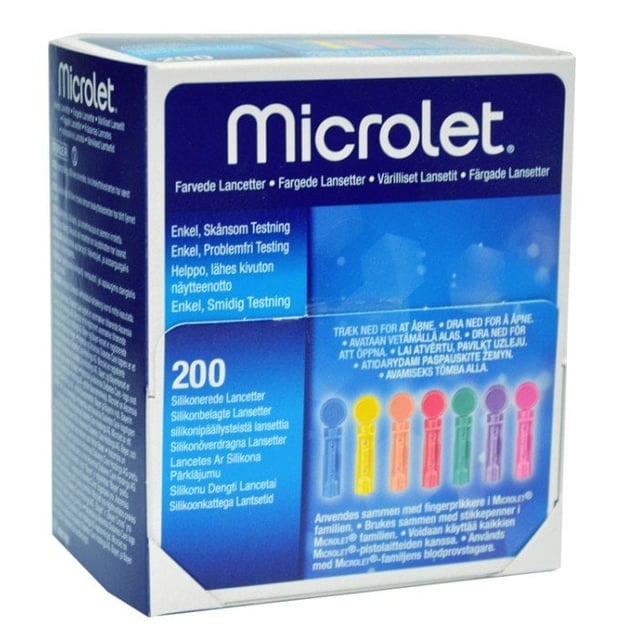 Microlet Lancetter 200 st | Hjälpmedel & säkerhet - Diabetes - Teststickor & blodsockermätare,Hjälpmedel & säkerhet - Självtester | Apoteka