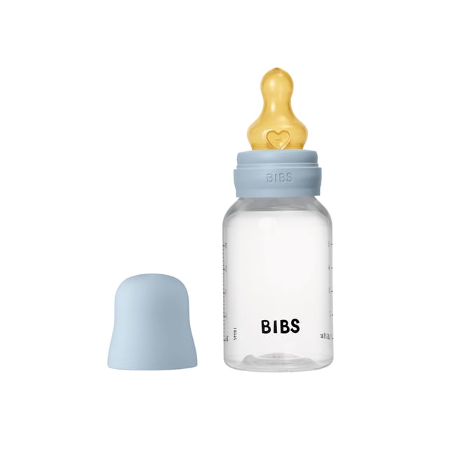 BIBS Baby Bottle Round Latex Slow Flow Baby Blue 150 ml | Baby, barn & förälder - Mata - Nappflaskor & vällingflaskor | Apoteka