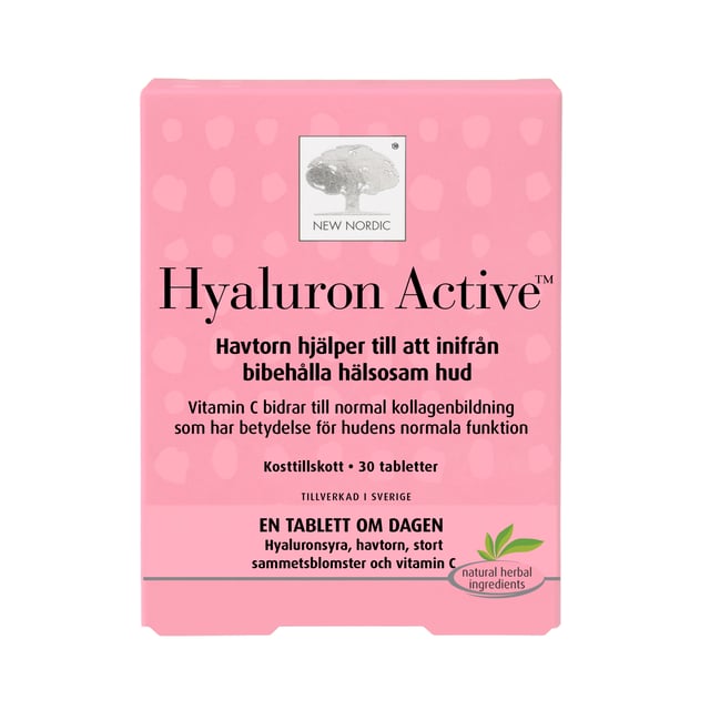 New Nordic Skin Care Hyaluron Active 30 st | Vitaminer & kosttillskott - Kosttillskott för hjärta & kärl,Vitaminer & kosttillskott - Omega-3 & fettsyror,Vitaminer & kosttillskott - Hud, hår & naglar | Apoteka