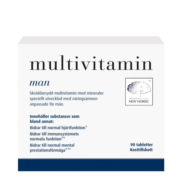 New Nordic Multivitamin Man 90 tabletter | Vitaminer & kosttillskott - Vitaminer & mineraler - Multivitamin - Multivitamin för män | Apoteka