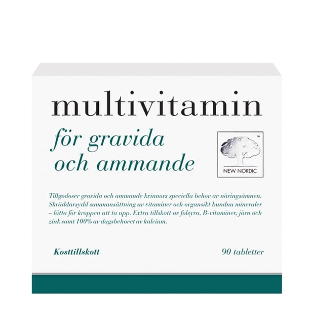 New Nordic Multivitamin Gravida & Ammande 90 st | Vitaminer & kosttillskott - Vitaminer & mineraler - Multivitamin - Multivitamin för gravida,Graviditet - Kosttillskott för gravida | Apoteka
