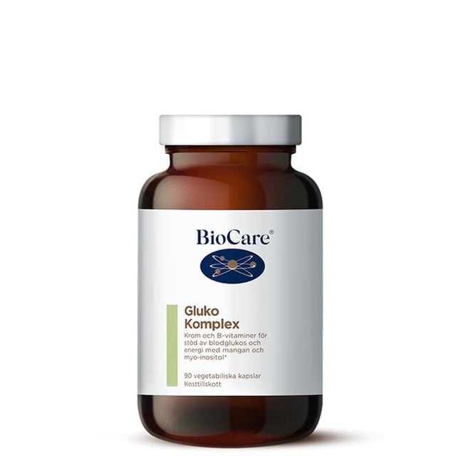 BioCare Gluko Komplex 90 kapslar | Vitaminer & kosttillskott - Vitaminer & mineraler - B-vitaminer - B-vitaminkomplex,Vitaminer & kosttillskott - Vitaminer & mineraler - Krom | Apoteka