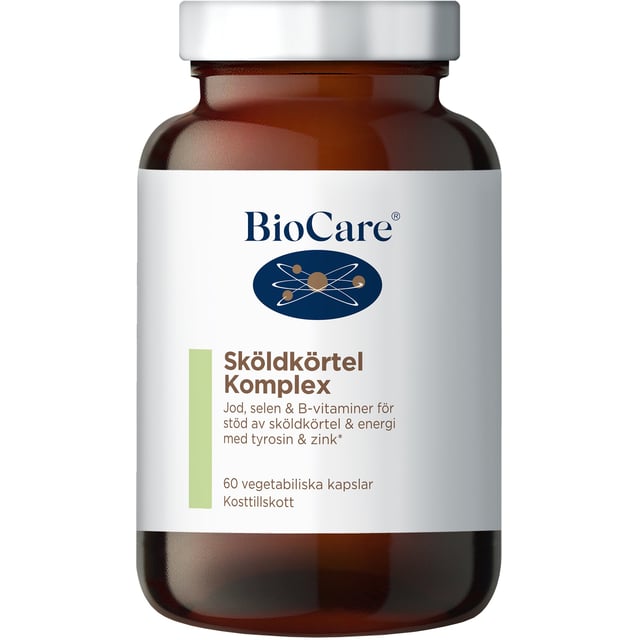 BioCare Sköldkörtelkomplex 60 kapslar | Vitaminer & kosttillskott - Vitaminer & mineraler - B-vitaminer - Vitamin B3 Niacin,Vitaminer & kosttillskott - Vitaminer & mineraler - Jod,Vitaminer & kosttillskott - Vitaminer & mineraler - Selen,Vitaminer & kosttillskott - Vitaminer & mineraler - C-vitamin | Apoteka