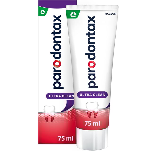 Parodontax Ultra Clean Tandkräm 75 ml | Munvård - Tandköttsinflammation,Munvård - Tandkräm,Munvård - Dålig andedräkt | Apoteka