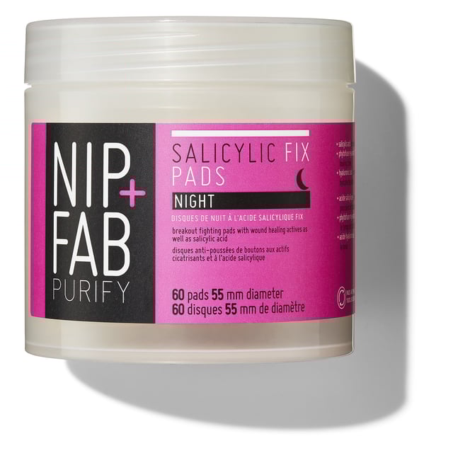 NIP+FAB Salicylic Acid Fixa Pads Night 60 st | Hudvård - Ansiktsvård - Ansiktsexfoliering | Apoteka