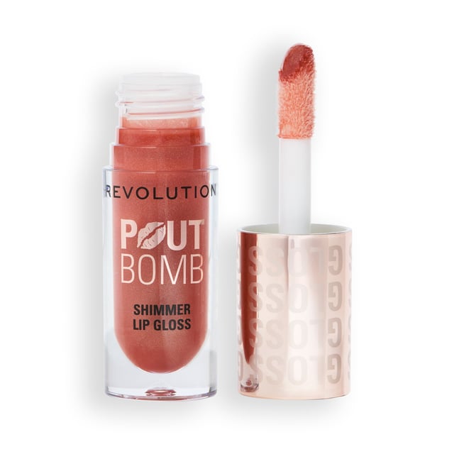 Revolution Beauty London Pout Bomb Shimmer Gloss Nude Glow 4,5 ml | Smink - Läppar - Läppglans | Apoteka