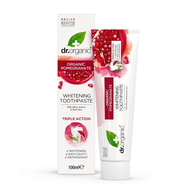 Dr Organic Tandkräm Granatäpple Fluor 100 ml | Munvård - Tandkräm | Apoteka