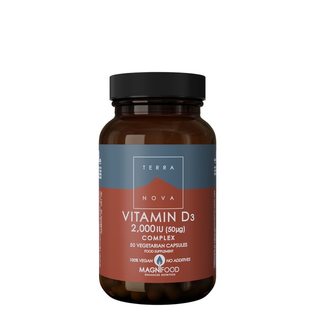 Terranova Vitamin D3 2000 IU (50 ug) Complex 50 kapslar