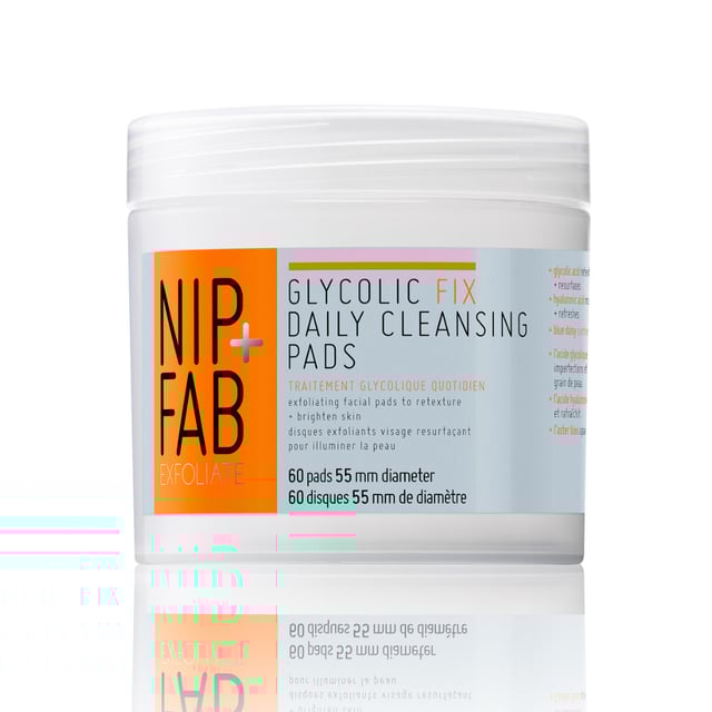 NIP+FAB Glycolic Fix Daily Cleansing Pads 60 st | Hudvård - Ansiktsvård - Ansiktsexfoliering | Apoteka