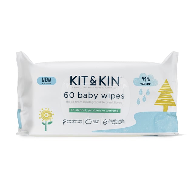 Kit & Kin Våtservetter 60 st | Baby, barn & förälder - Blöjor & våtservetter - Tvättlappar,Baby, barn & förälder - Blöjor & våtservetter - Våtservetter | Apoteka