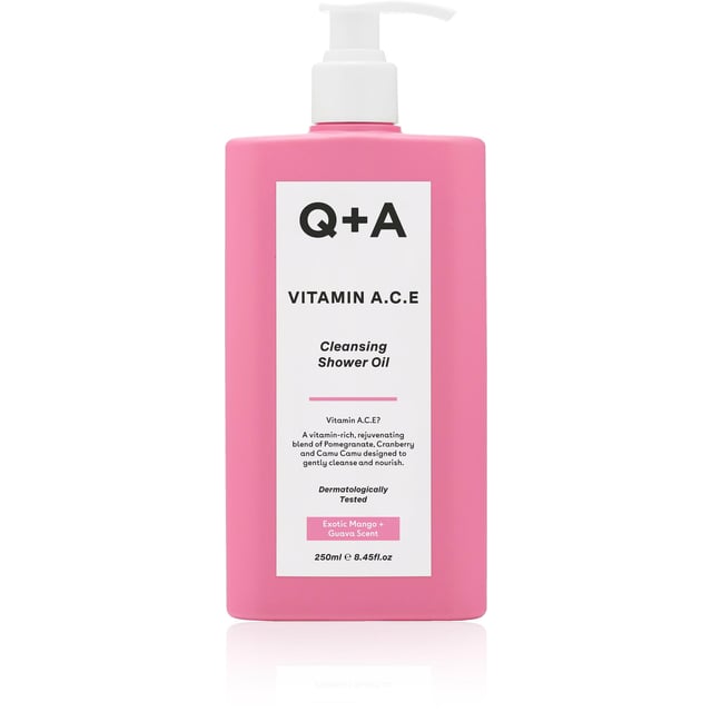 Q+A Vitamin A.C.E Shower Oil 250ml | Hudvård - Kroppsvård - Bad & dusch - Duscholja | Apoteka