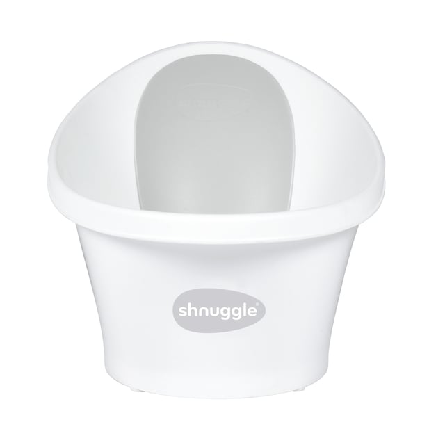 SHNUGGLE Baby Bath White Grey Plug | Baby, barn & förälder - Bada & simma - Badtillbehör | Apoteka