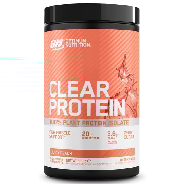 Optimum Nutrition Clear Vegan Protein Juicy Peach 280 g | Träning - Proteintillskott - Proteinpulver - Veganskt proteinpulver | Apoteka