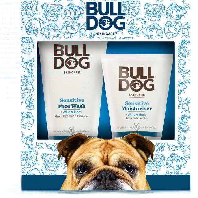 Bulldog Sensitive Skincare Duo Set 100+150 ml | Hudvård - Hudvård för män - Ansiktsvård för män - Ansiktsrengöring,Hudvård - Hudvård för män - Ansiktsvård för män - Ansiktskräm,Hudvård - Hudvård för män - Kroppsvård för män - Duschtvål & bodylotion | Apoteka